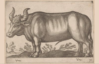 Pyöristää Vres/ Vro (otsikko esineessä) Eläimet ja myyttiset olennot (sarjan nimi) Nova raccolta de li animali piu curiosi del mondo (sarjan nimi) tekijältä Antonio Tempesta