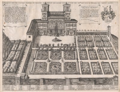 Mirall de la magnificència romana: Palau i Jardins del Monte Pincio, mitjan..., mitjans a finals del segle XVI. finès tekijältä Antonio Tempesta