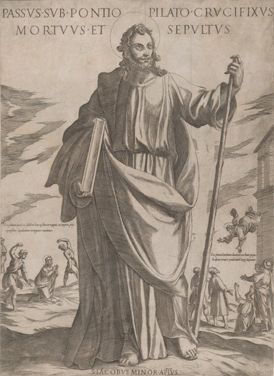 St. James Minor, teoksesta "Kristus, Maria ja apostolit", n. 1590-n. 1610. tekijältä Antonio Tempesta