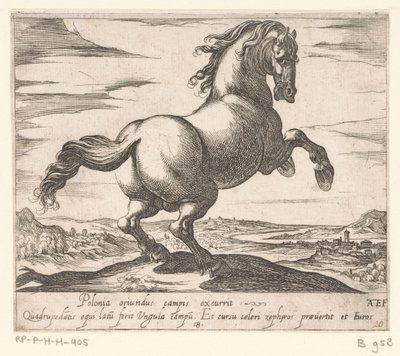 Steigerend paard naar rechts gewend Paarden uit verschiedelden landen (sarjan nimi) Näiden johtajien kanssa sinua juhlitaan johtajana, jolla on viroru suu. tekijältä Antonio Tempesta