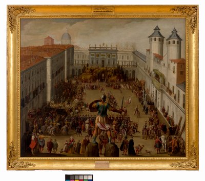 Turnaus Piazza del Castellossa Torinossa, 1620 tekijältä Antonio Tempesta