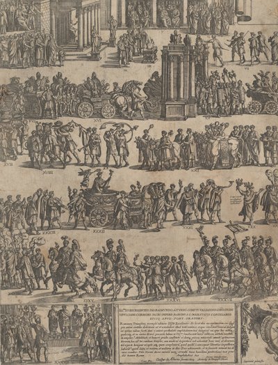 Rooman keisarin voitto, vasen puoli, 1603. tekijältä Antonio Tempesta