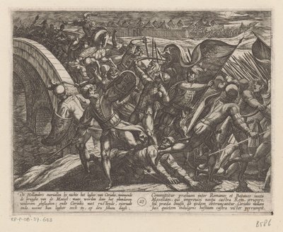 Yllätyshyökkäys roomalaisten leiriin Moselilla Batavian sodat roomalaisia ​​vastaan ​​(sarjan nimi) Batavorum cum Romanis Bellum (sarjan nimi) tekijältä Antonio Tempesta