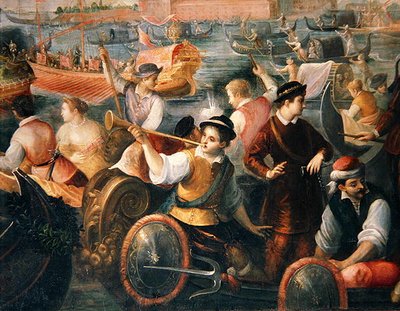 Catarino Cornaron maihinnousu Venetsiassa vuonna 1489 (yksityiskohta 307885) tekijältä Antonio Vassilacchi