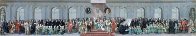 James II (1633-1701) Kristuksen sairaalan matemaattisten tutkijoiden vastaanottaminen tekijältä Antonio Verrio