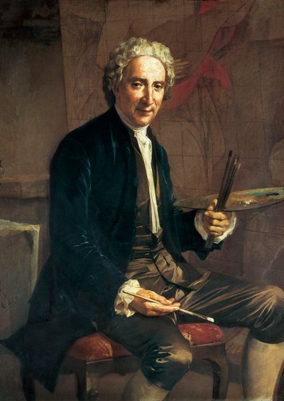 Antoni VILADOMAT i MANALTin (1678-1755), espanjalaisen taidemaalarin muotokuva tekijältä Antonio Viladomat