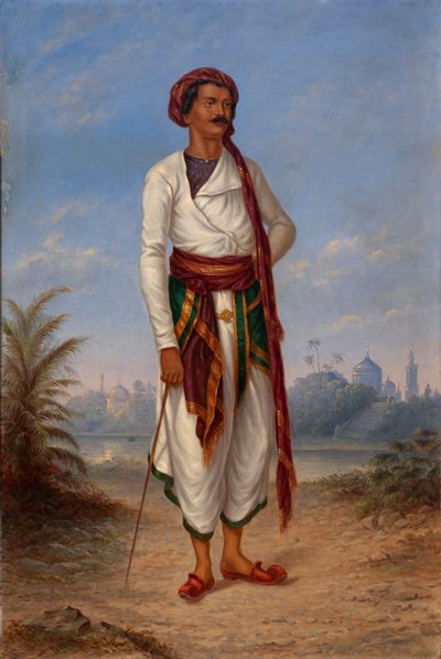 Hindulainen mies, n. 1893. tekijältä Antonio Zeno Shindler
