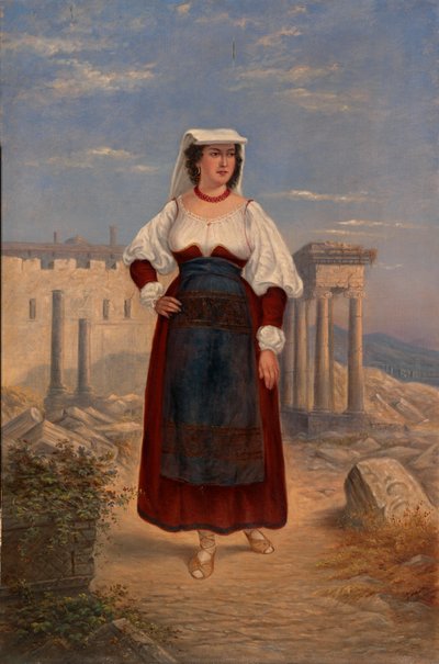 italialainen nainen, n. 1890-1899. tekijältä Antonio Zeno Shindler