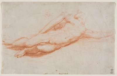 Tutkimus kaatuneesta sotilasta, mahdollisesti Saulin kääntymyksestä..., n. 1525. tekijältä Antonio da Correggio