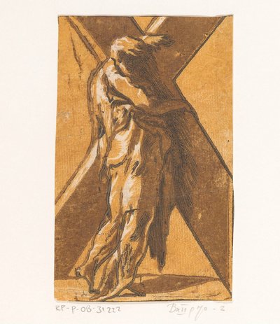 Pyhä Andreas Kristus ja kaksitoista apostolia (sarjan nimi) tekijältä Antonio da Trento (attributed to)