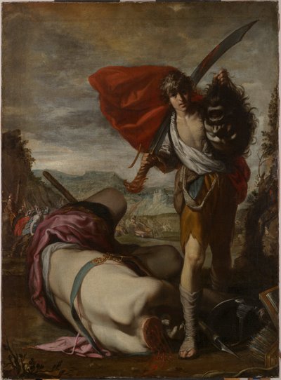 Daavid Goljatin pään kanssa tekijältä Antonio del Castillo y Saavedra