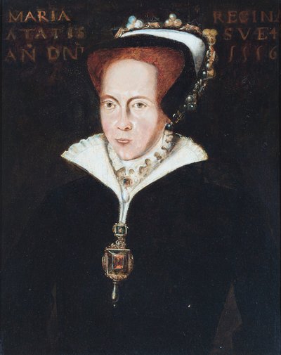 Kuningatar Marian muotokuva (öljy paneelille) tekijältä Antonis (after) Mor