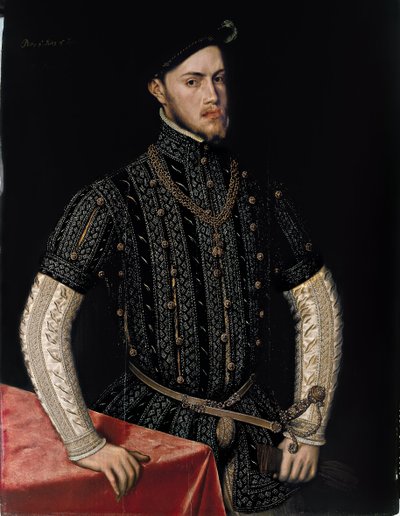 Muotokuva Philip II:sta 1527-1598, Espanjan ja Portugalin kuningas, n. 1550 tekijältä Antonis Mor