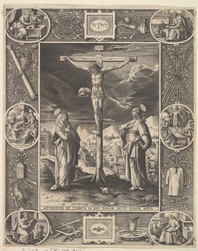 Crist a la creu, abans de 1586. finlandès tekijältä Antonius Wierix