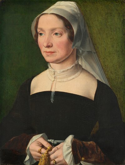 de Hondecoeterin perheen jäsenen vaimo, 1543. tekijältä Antwerp 16th Century