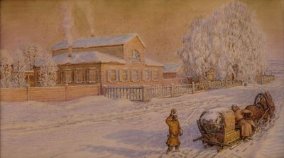 Talomme Ryabovossa, 1918-1919 tekijältä Apollinari Mikhailovich Vasnetsov