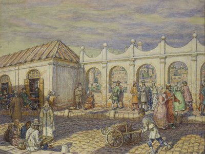 Kivisilta Pietari I:n aikaan, 1901 tekijältä Apollinari Mikhailovich Vasnetsov