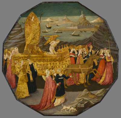 Siveyden voitto, noin 1450-1460 (tempera ja kultalehti paneelissa) tekijältä Apollonio di Giovanni di Tommaso