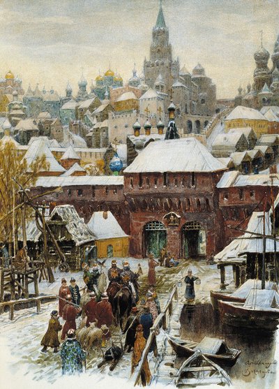 Moskova 1600-luvulla, 1800-luvun loppu - 1900-luvun alku. tekijältä Appolinari Mikhaylovich Vasnetsov