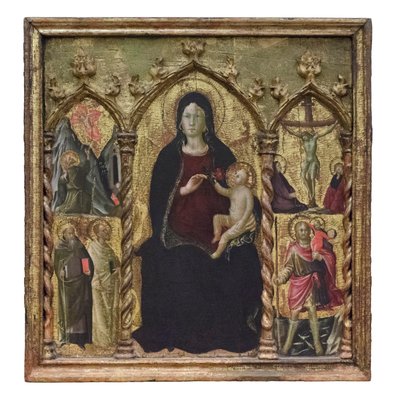 Madonna ja lapsi valtaistuimella, noin 1420-22 (tempera puulle). tekijältä Arcangelo di Cola da Camerino
