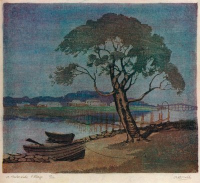 "A Waterside Village", vuodelta 1921 tekijältä Archibald Bertram Webb