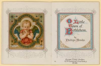 Kuvitus O Little Town of Bethlehem (chromolitho) tekijältä Archibald Henning