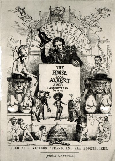 Nimisivu julkaisusta "Talo, jonka Albert rakensi", 1880 (bw kuva tekijältä Archibald S. Henning