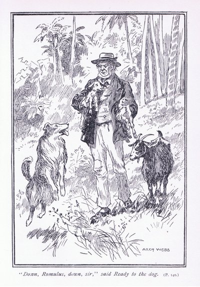 Alas Romulus, alas sir, sanoi Valmis koiralle, 1900-luku tekijältä Archibald Webb