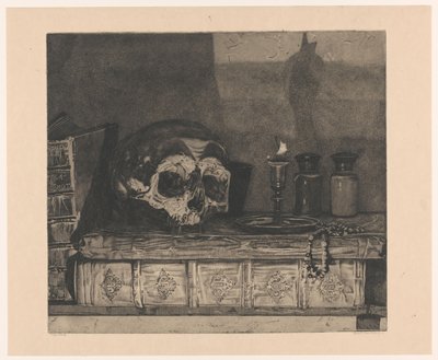 Asetelma kallon kanssa tekijältä Arend Hendriks (signed by artist)