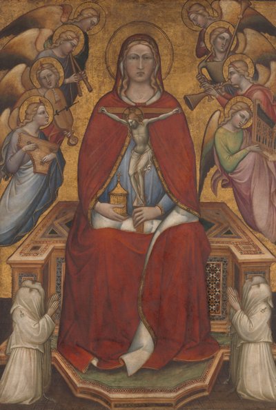 Pyhä Maria Magdaleena pitelee krusifiksia, n. 1395-1400 tekijältä Aretino Luca Spinello or Spinelli