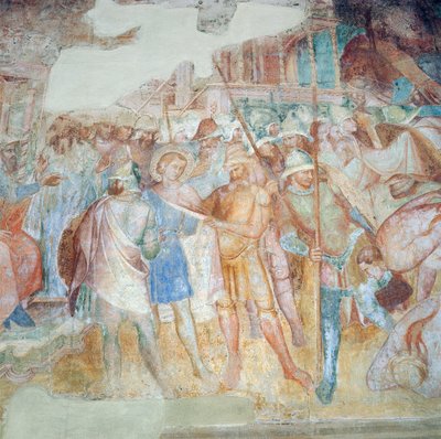 St. Ephysius Condemned, n. 1390 (fresko) tekijältä Aretino Luca Spinello or Spinelli