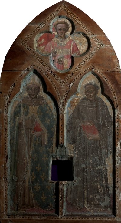 St Louis Toulouse ja St Anthony Padovalainen St Stephenin kanssa tekijältä Aretino Luca Spinello or Spinelli