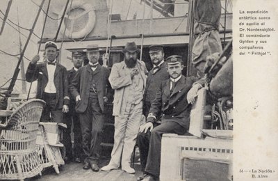 Ruotsalainen tehtävä Otto Nordenskjoldin Etelämanner-retkikunnan haaksirikkoutuneiden jäsenten pelastamiseksi, noin 1904. tekijältä Argentinian Photographer