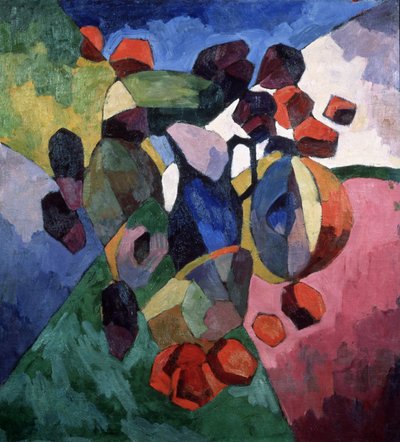 Sininen kannu ja hedelmiä, 1913 tekijältä Aristarkh Vasilievic Lentulov