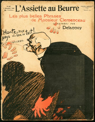 Kansi "" L’Plate au beurre", numero 401, Satiirinen väreissä tekijältä Aristide Delannoy