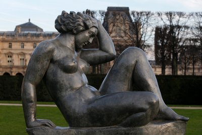 Jardin des tuileries, Aristide Maillol, Montagne 1937 (lyijy), Pariisi, Ranska (kuva) tekijältä Aristide Maillol