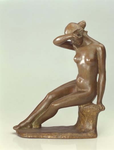 Nainen peittää kasvonsa kädellä, 1900 (pronssi) tekijältä Aristide Maillol