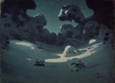 Kuunvalopilkkuja puussa. Talvi, 1898-1908 tekijältä Arkhip Ivanovich Kuindzhi