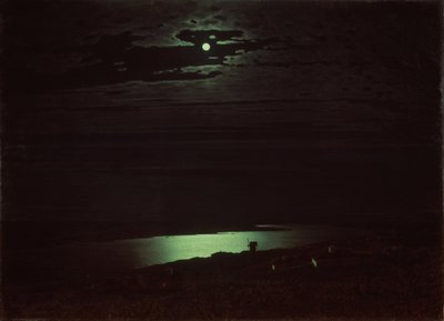Kuutamoinen yö Dneprillä, 1880 tekijältä Arkhip Ivanovich Kuindzhi