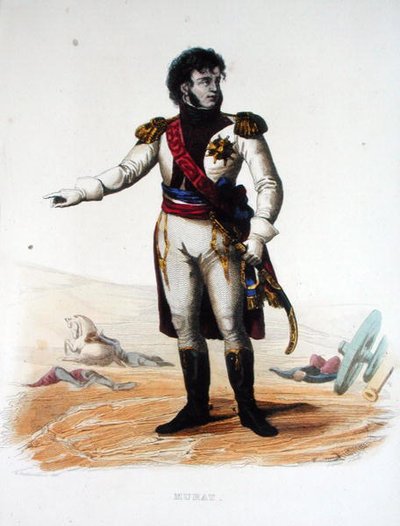 Muotokuva Joachim Muratista (n. 1767-1815), E. Mennechetin teoksesta Le Plutarque Francais tekijältä Armand (after) Guilleminot