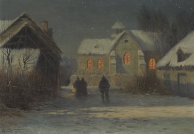 Keskiyön messu, jouluyönä Bertincourt, Champagne tekijältä Armand Guery