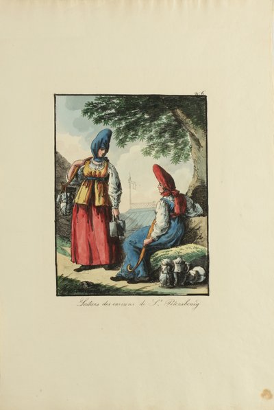 Pietarin meijerit, 1817 tekijältä Armand Gustave Haubigant
