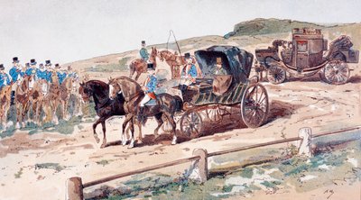 Kärryhevoselle asennettu postiljonki, 1800-luku, 1886 tekijältä Armand Jean Heins