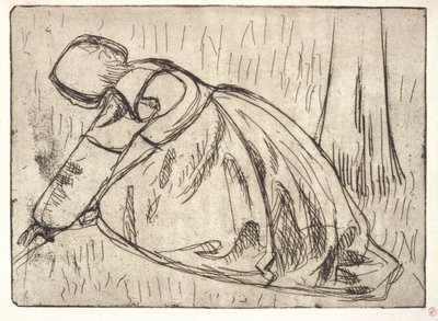 La Glaneuse (The Gleaner) (etsaus) tekijältä Armand Séguin