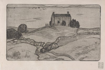 La Maison du Pendu (hirtettyjen miehen talo) 1893 (etsaus) tekijältä Armand Séguin