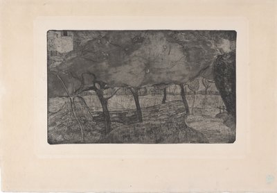 Les Pommiers (omenapuut) 1893 (etsaus, akvatinta ja kuivakärki) tekijältä Armand Séguin