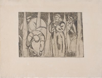 Les Rouisseuses (Pellankeräilijät) 1893 (etsaus) tekijältä Armand Séguin