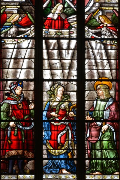 Profeetta Daniel, Sibylle Cimmerienne ja evankelista Matteus - Kappelin Saint Louis, Arnaud de Moles (1470-1520) lasimaalaukset valmistuivat vuonna 1513 - Cathedrale Sainte Marie d