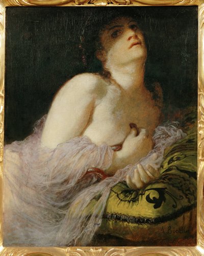 Der Tod der Cleopatra - Kleopatran kuolema ... (maalaus kankaalle) tekijältä Arnold Böcklin