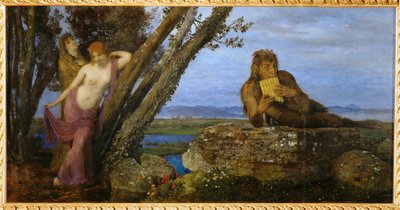 Fruehlingsabend - Ilta keväällä ... (maalaus puulle) tekijältä Arnold Böcklin